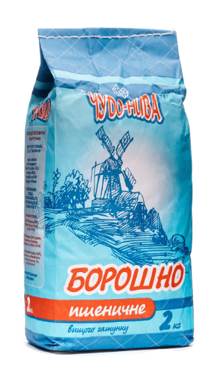 Борошно пшеничне Чудо-Нива вищого сорту, 2 кг